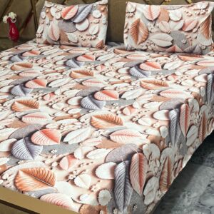 3D Digital Bedsheet Autumn Leaves king size set