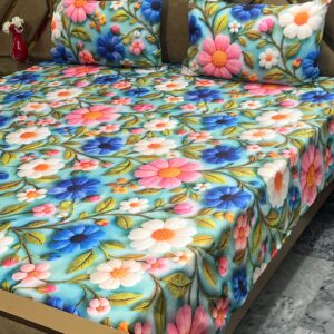 3D Digital Bedsheet Daisy Meadow king size set