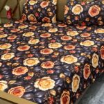 3D Digital Bedsheet Midnight Rose king size set