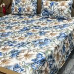 3D Digital Bedsheet Porcelain Blue king size set
