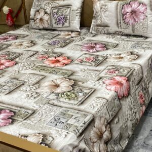 3D Digital Bedsheet Rose Heritage king size set