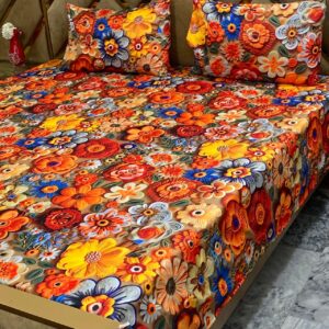 3D Digital Bedsheet Sunset Bloom king size set