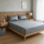 silver grey velvet bedsheet 3 piece king size set